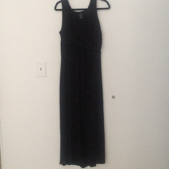 Ann Taylor Factory Maxi Tank Dress👗Black Sz Large - Picture 1 of 5